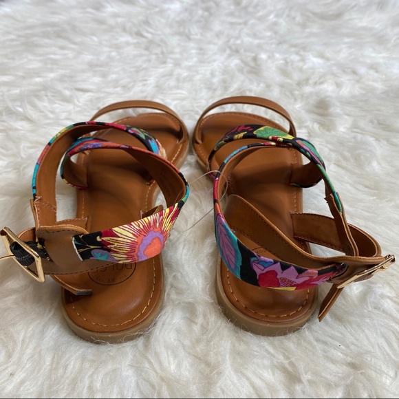 Dolce Mojo Moxy Floral Strap Sandals Cognac 9 - Picture 11 of 16